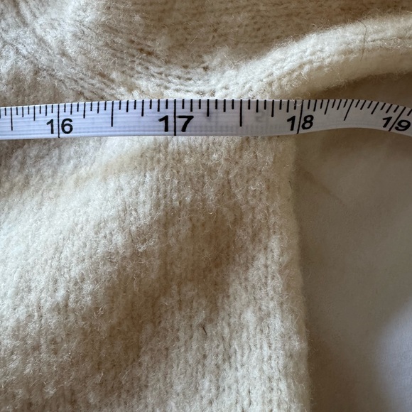 AllSaints Cream Yak & Wool Blend Cowl Neck Sweater - XS - Oversized Aesthetic - Picture 6 of 8